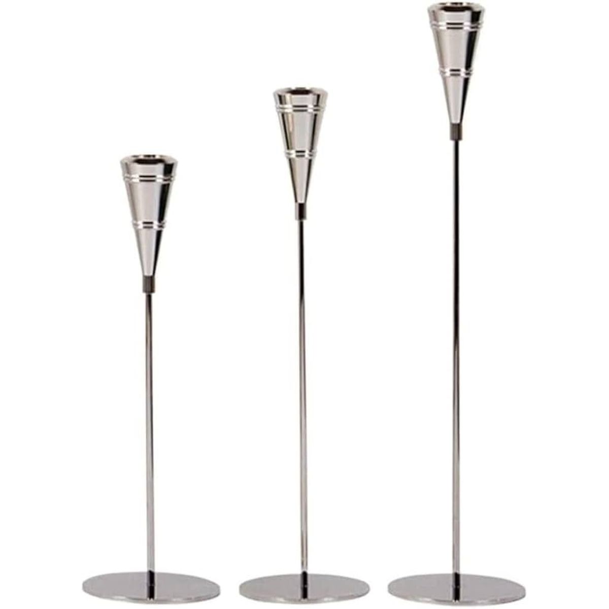 GENERICO - Pack 3 Porta Vela Candelabro Set 3 Candelabros