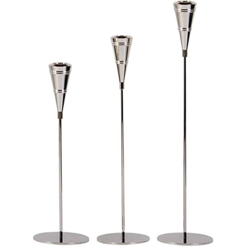 GENERICO - Pack 3 Porta Vela Candelabro Set 3 Candelabros