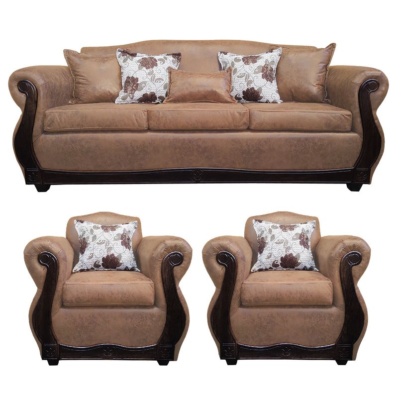 AMERICA DECORA - Living 4-1-1 Grand Santi Envejecido Café Teja