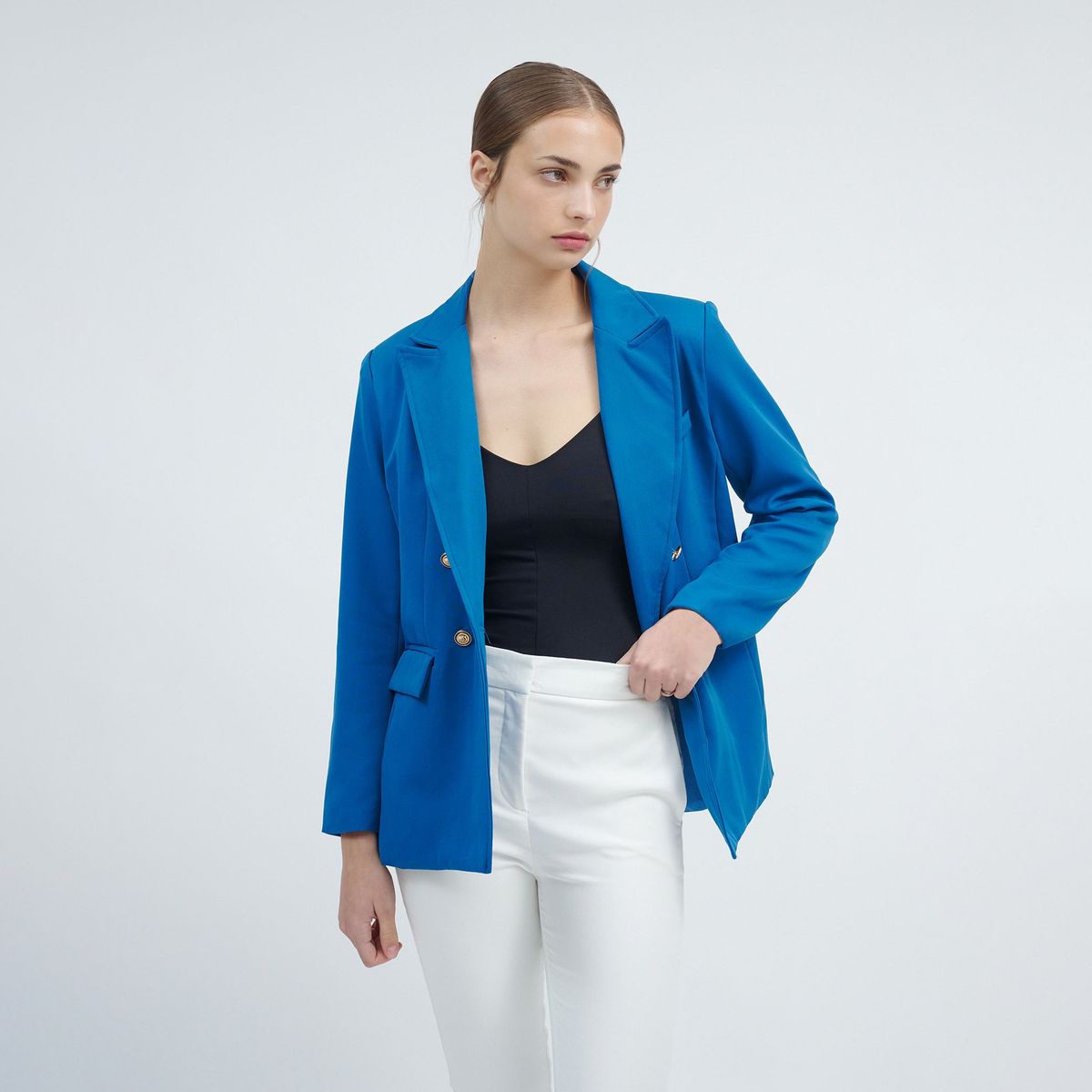 GUINDA - Blazer con Botones decorativos Kanek - GUINDA