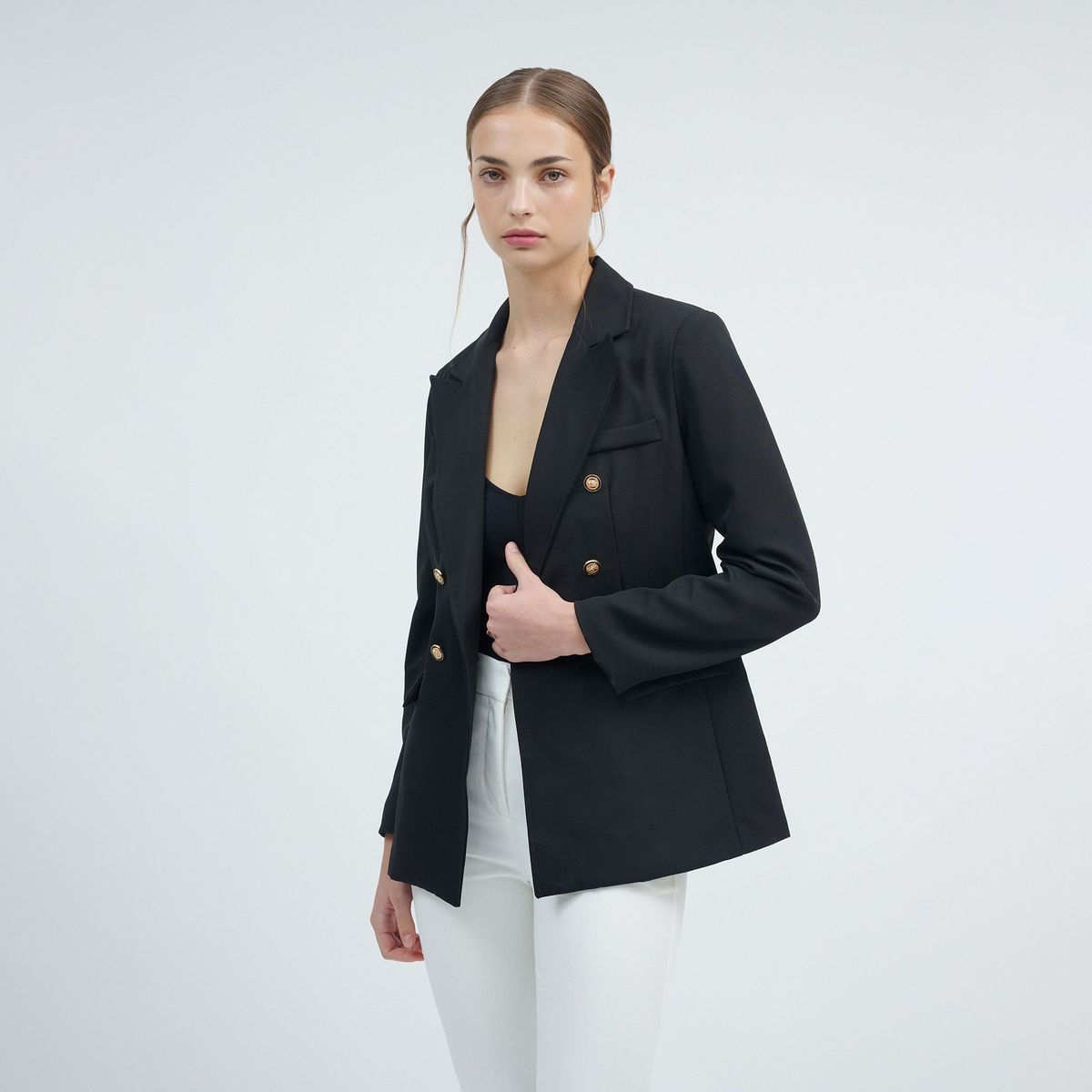 GUINDA - Blazer con Botones decorativos Kanek - GUINDA