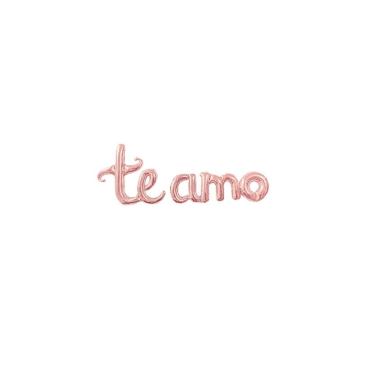 GENERICO - Globo Metálico Te Amo Oro Rosa