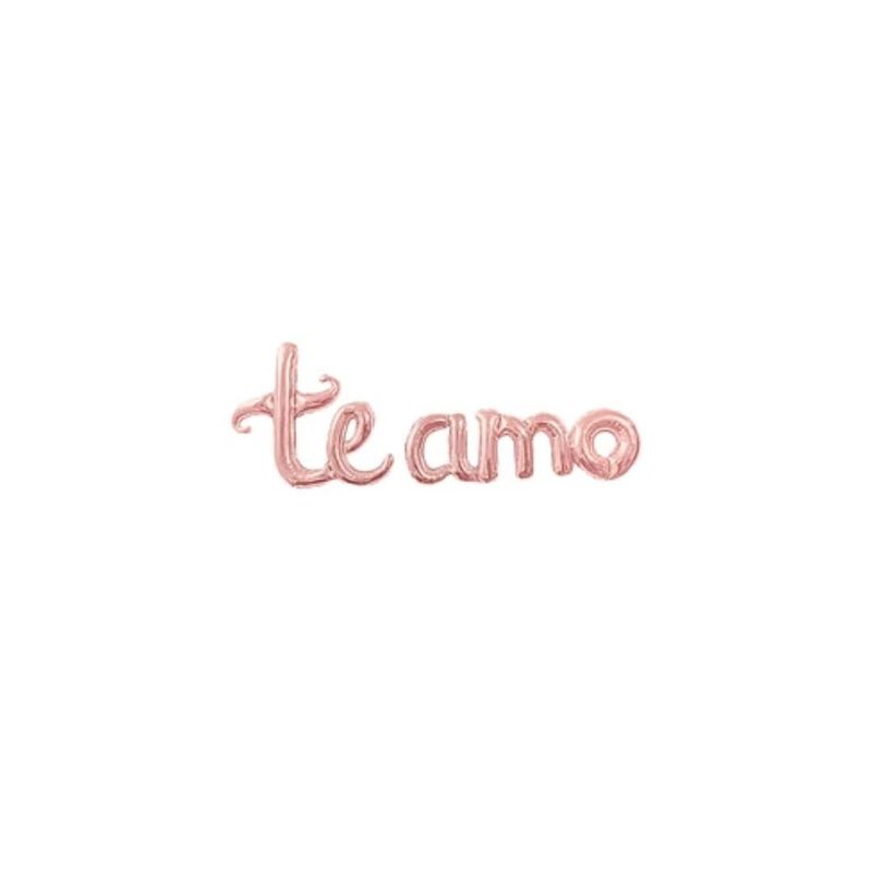 GENERICO - Globo Metálico Te Amo Oro Rosa