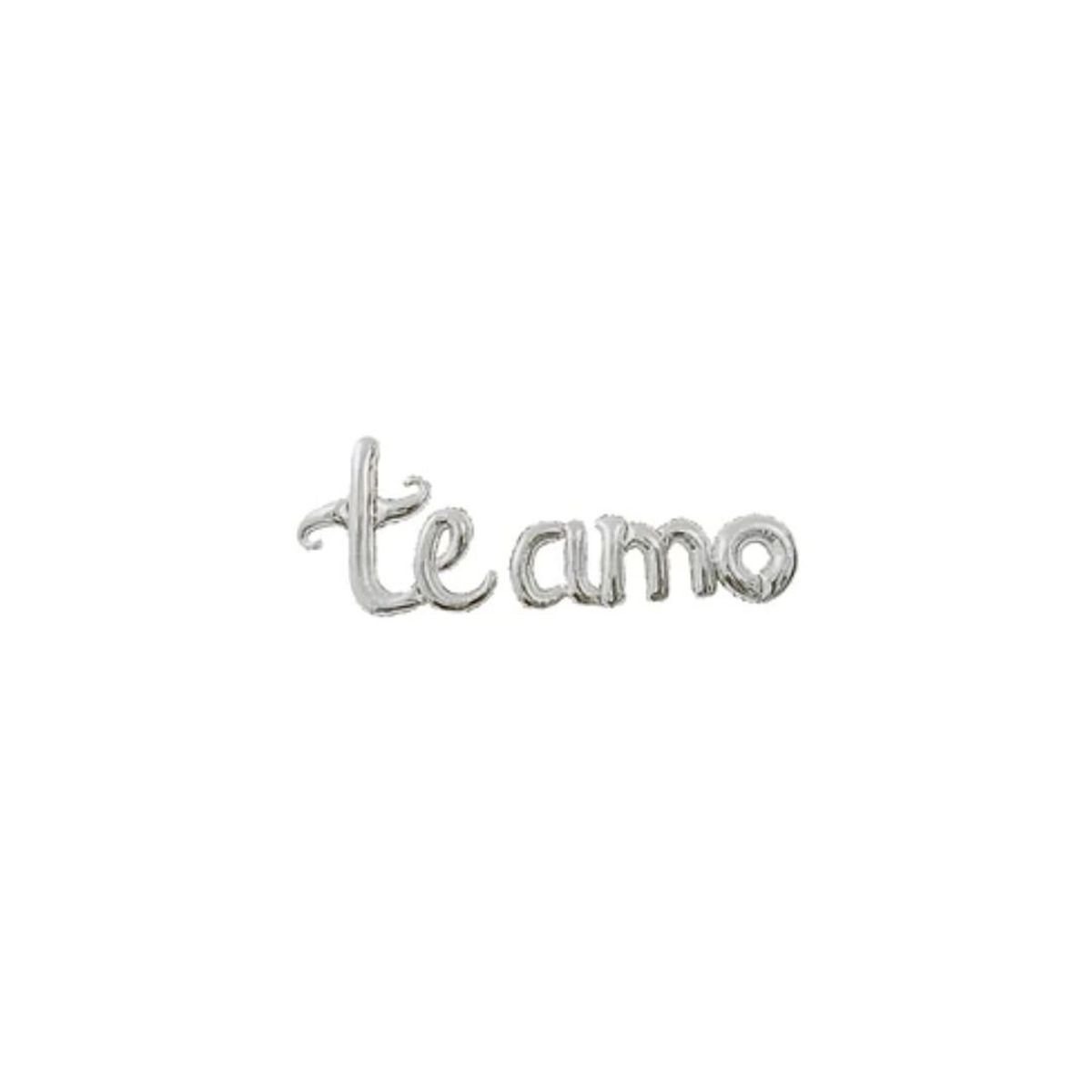 GENERICO - Globo Metálico Te Amo Plateado