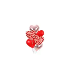 GENERICO - Set De Globos Metalicos Te Amo Corazón 6pcs