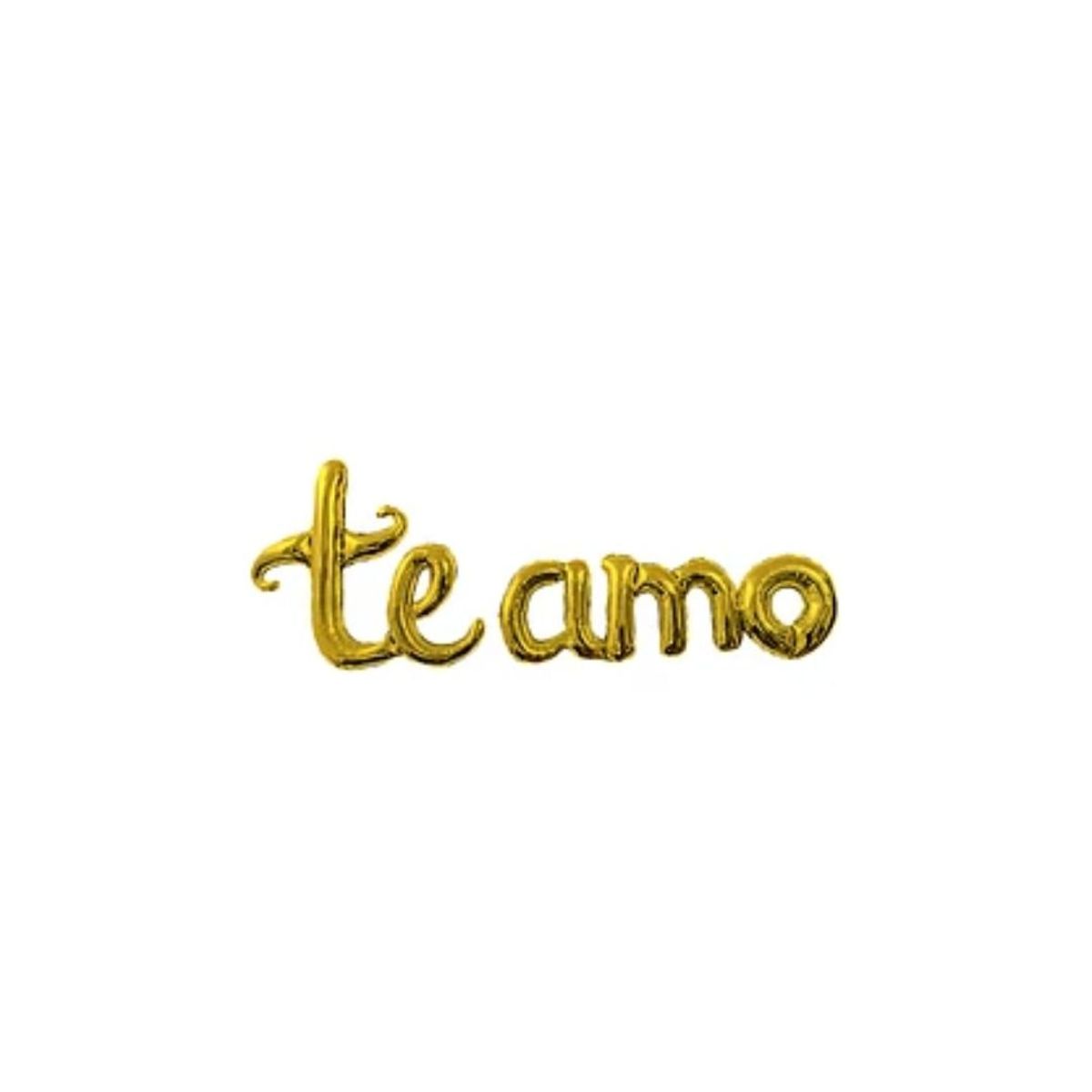 GENERICO - Globo Metálico Te Amo Dorado