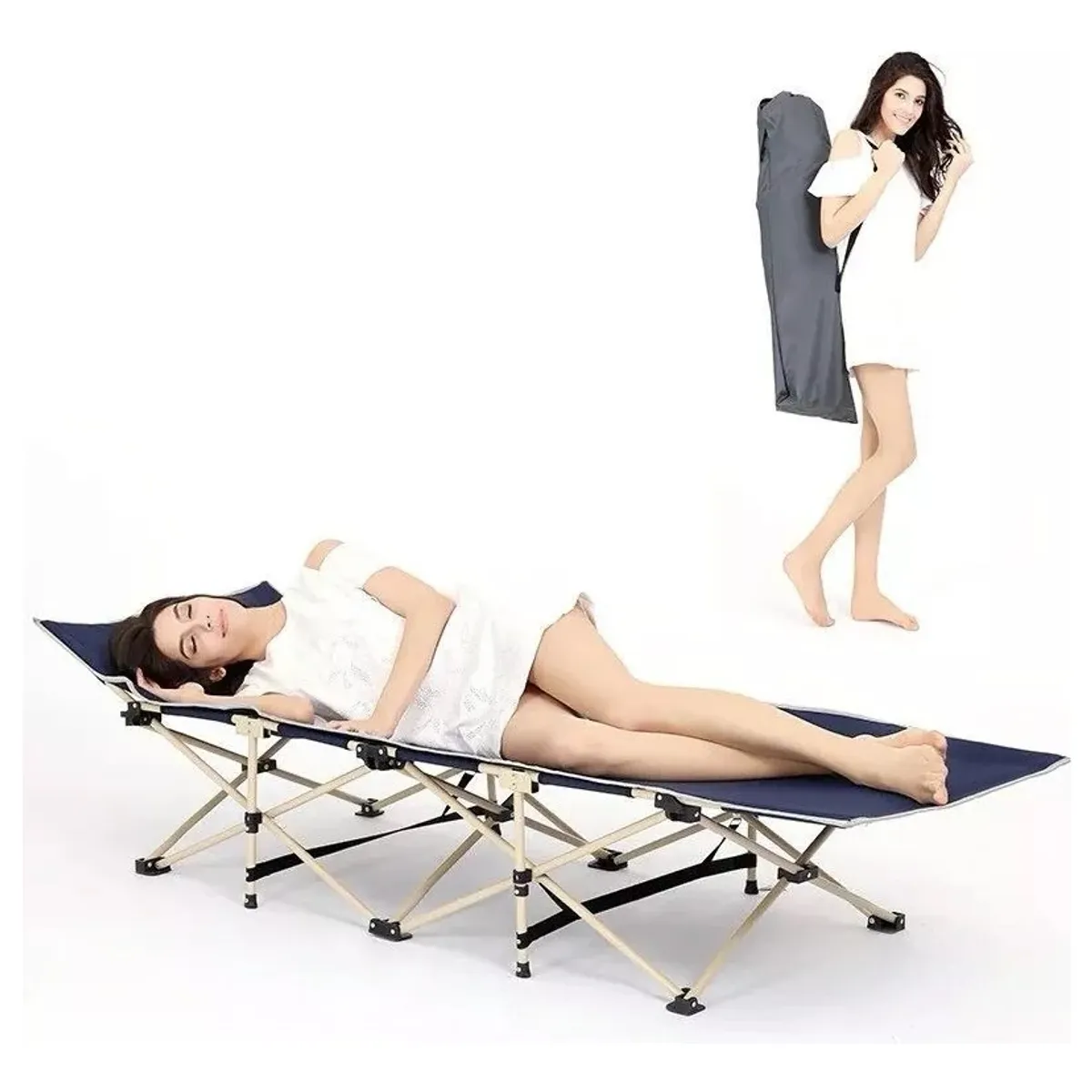 GENERICO - Catre De Campaña Cama Camping Plegable + Envio Gratis