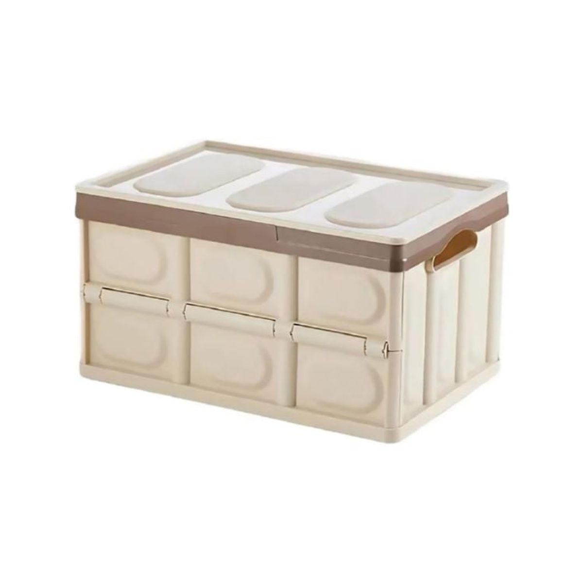 CRUSEC - Caja De Almacenamiento Plegable De Plastico Organizador - Caqui