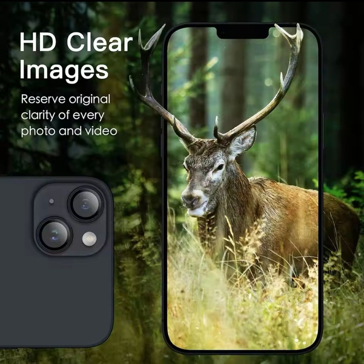 GENERICO - Lámina Vidrio Premium Camara Para iPhone 15-15Plus Morado
