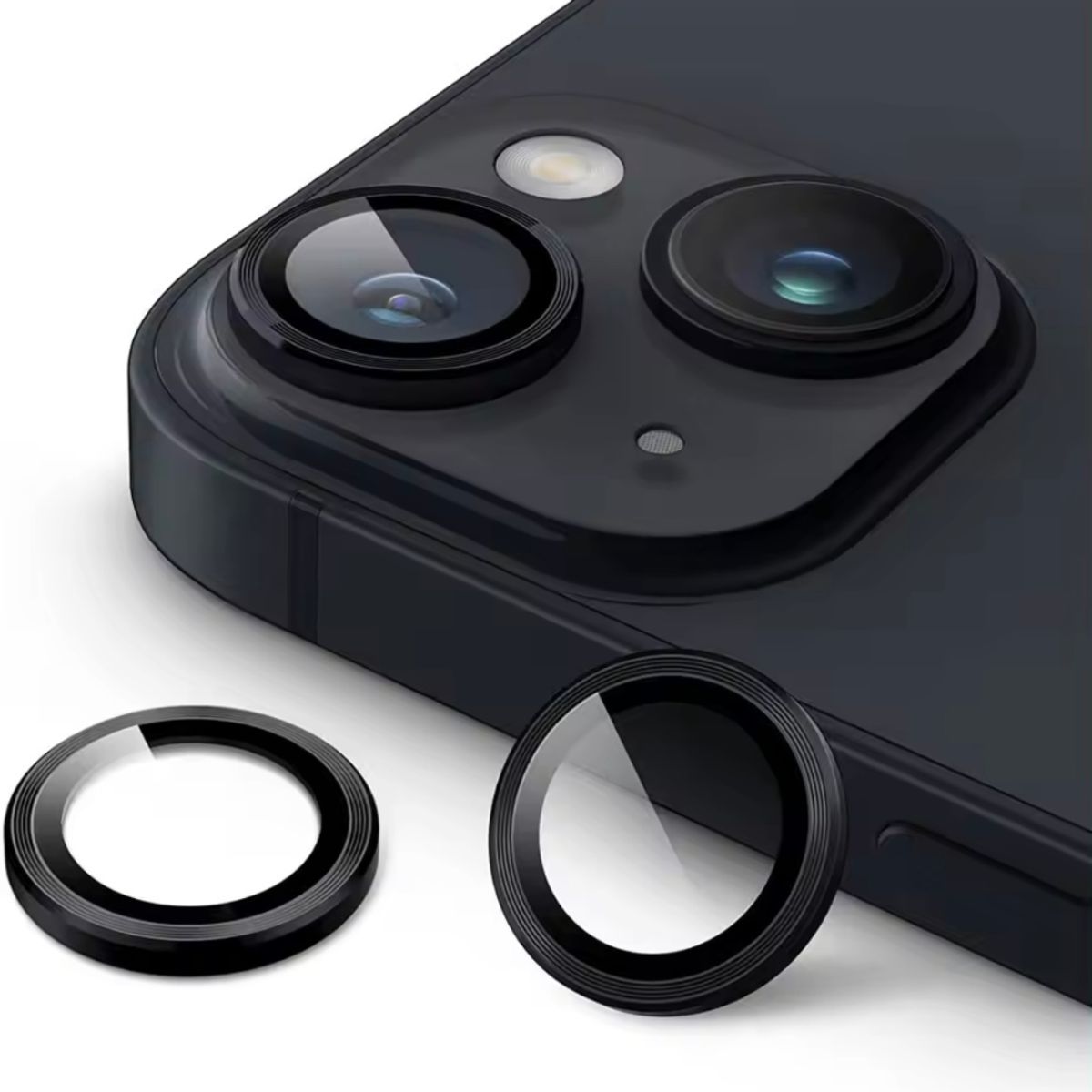 GENERICO - Lámina Vidrio Premium Camara Para iPhone 13-13mini Negro