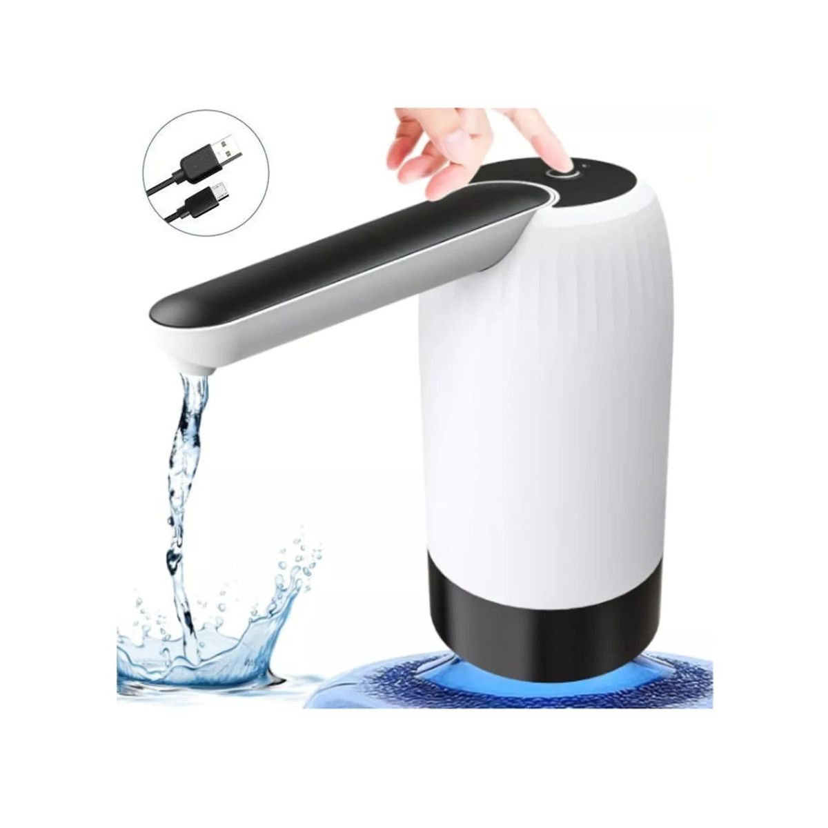 GENERICO - Dispensador De Agua Automático - Carga USB Blanco