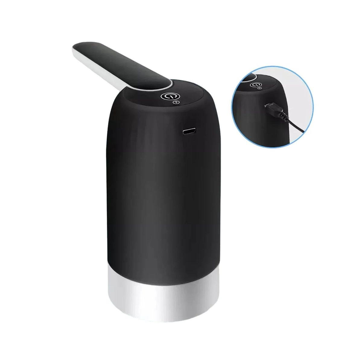 GENERICO - Dispensador De Agua Automático - Carga USB Negro