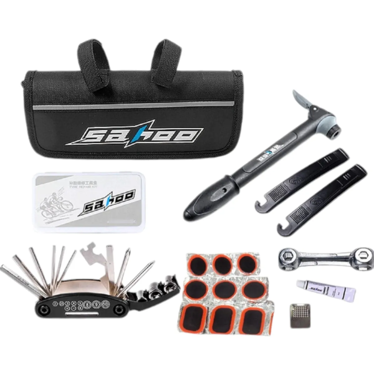 GENERICO - Kit Herramientas Bicicletas Con Bombín Y Accesorios