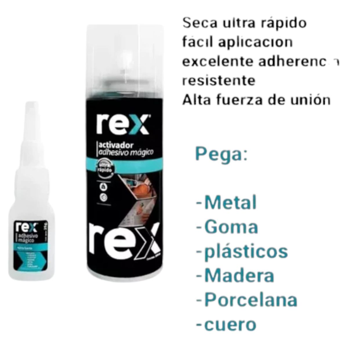 GENERICO - Adhesivo Mágico Acelerador 9 Segundos 25gr + 100ml Rex