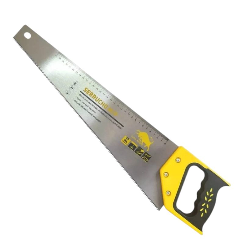 GENERICO - Serrucho Carpintero Con Mango De Fibra Goma Profesional 18.
