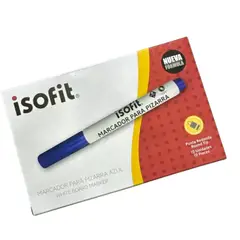 GENERICO - Marcador De Pizarra Punta Gruesa Caja X 12U Isofit AZUL
