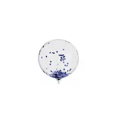 GENERICO - Globo Burbuja Confeti Color Azul 45cm