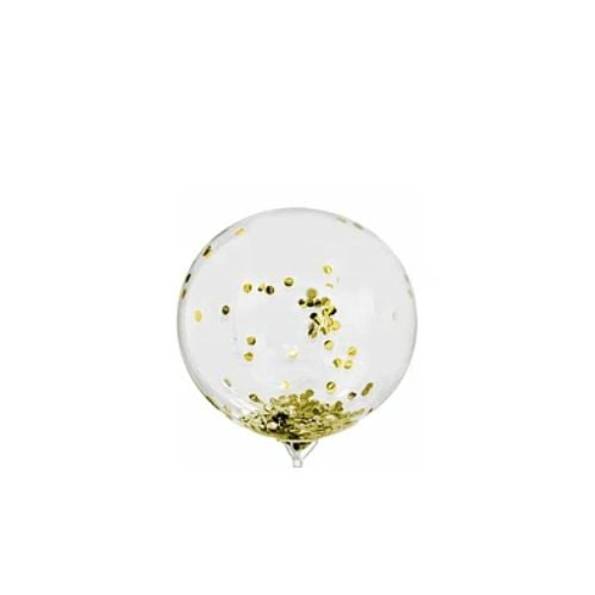 GENERICO - Globo Burbuja Confeti Color Dorado 45cm