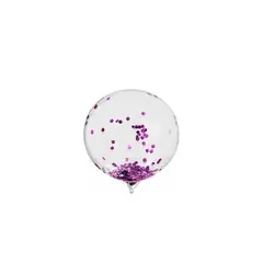 GENERICO - Globo Burbuja Confeti Redondo Morado 45cm