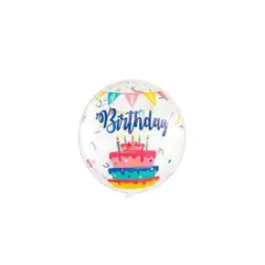 GENERICO - Globo Burbuja Happy Birthday 80cm