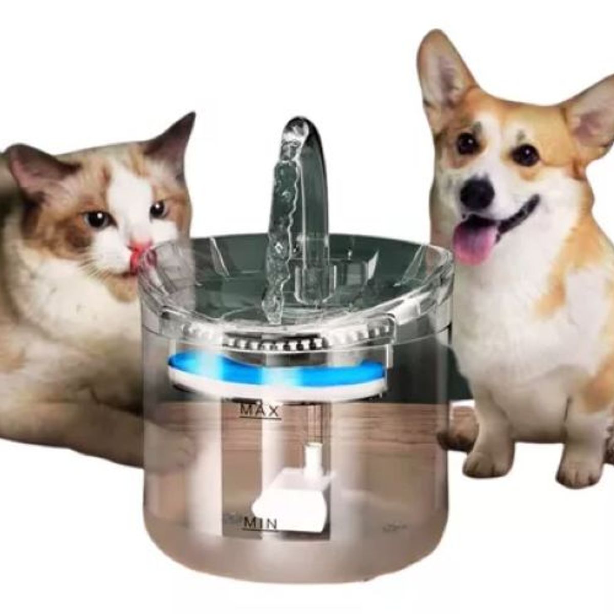 GENERICO - Bebedero Con Fuente Agua para Perros Y Gatos