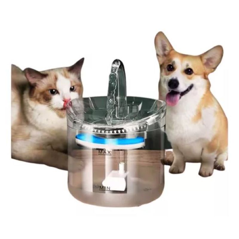 GENERICO - Bebedero Con Fuente Agua para Perros Y Gatos