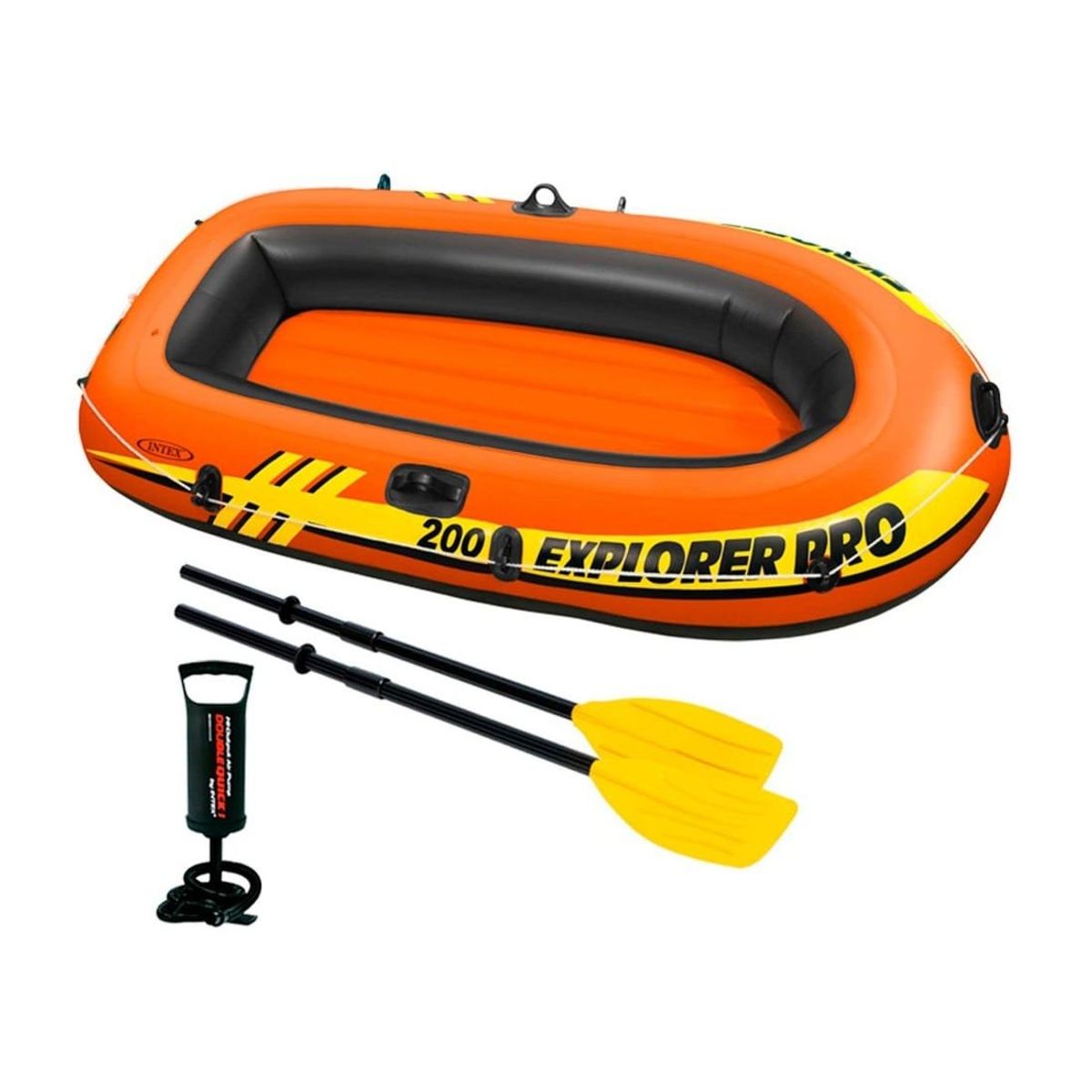INTEX - Bote Inflable INTEX Explorer Pro 200 Remos + Inflador