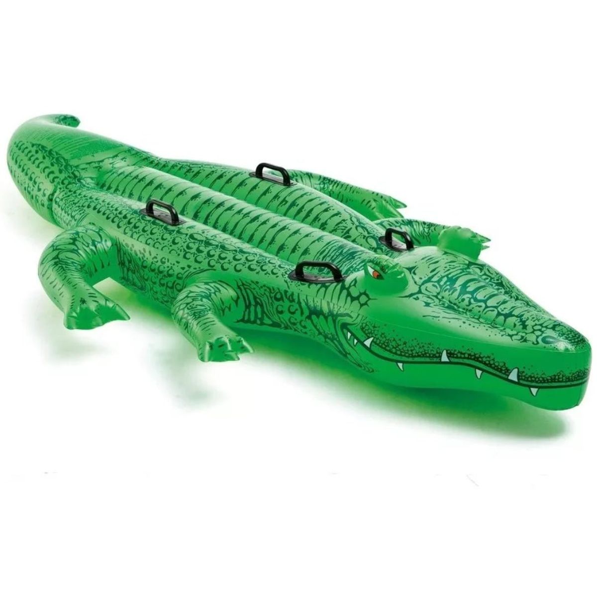 INTEX - Flotador Cocodrilo Inflable Gigante INTEX 4 Asas, 203x114 cm