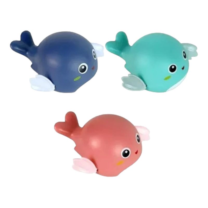 GENERICO - Pack 3 Juguete De Baño Acuático Ballena Bebes, Niños Y Niñas