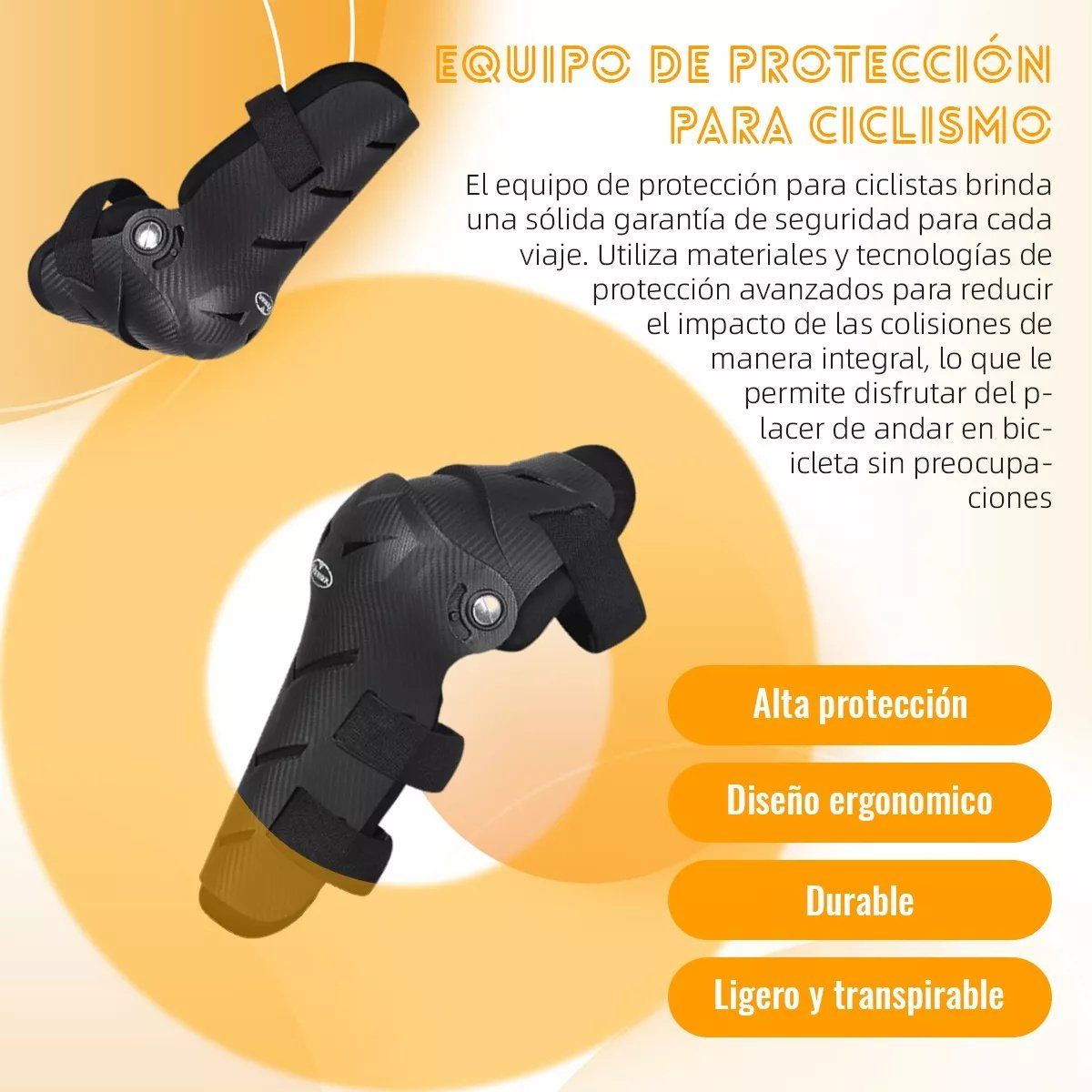 KUANGYE - Par De Rodilleras Y Coderas Motociclista Protección