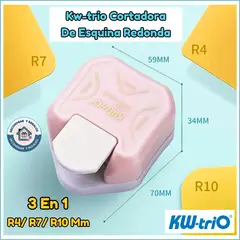 GENERICO - Perforadora Etiquetas Tag Recortador de Esquina 3 en 1 Kw-trio