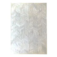 MOO HOGAR - Alfombra Cuero Natural 206 X 296 Cm Diseño Chevron
