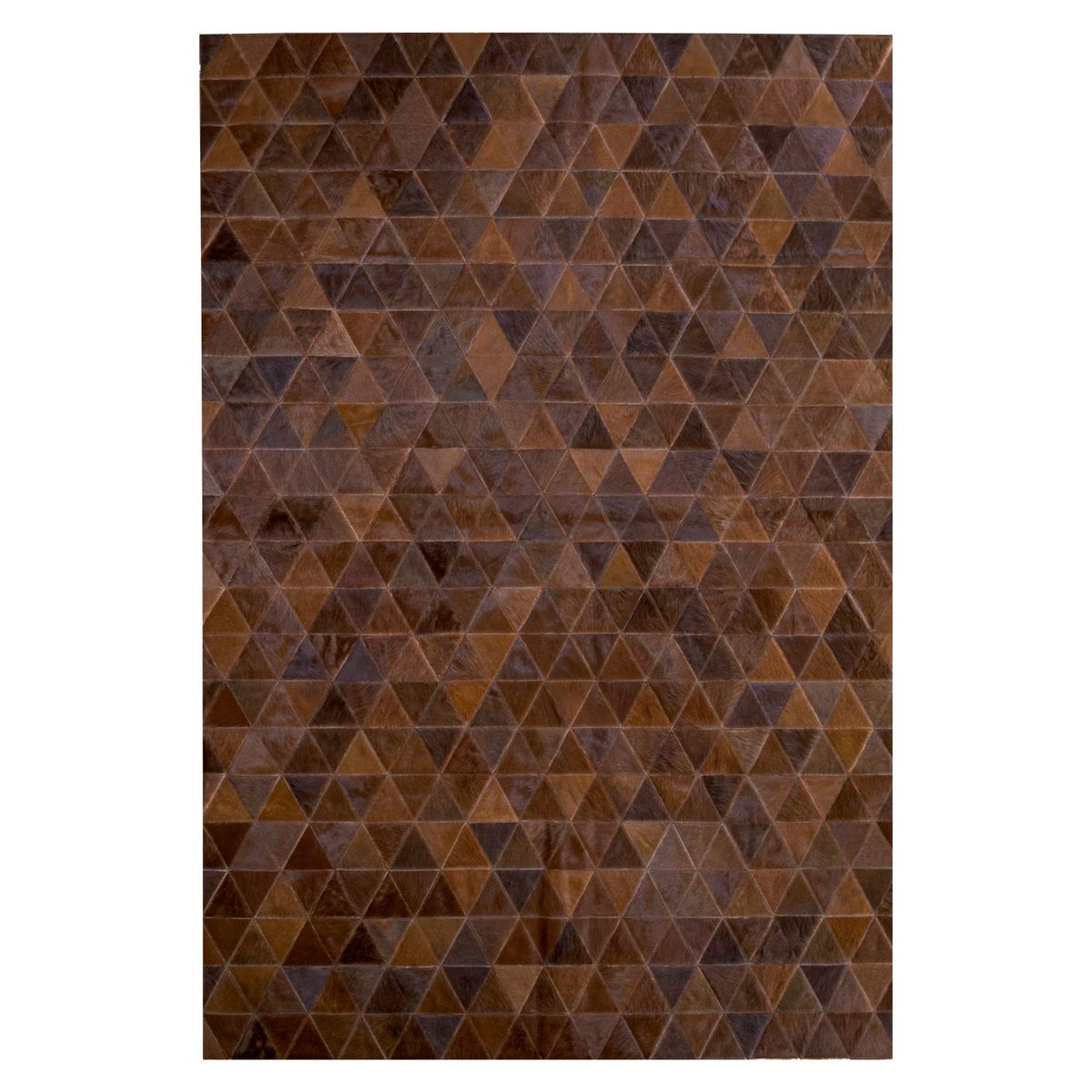 MOO HOGAR - Alfombra Cuero Natural 160 X 230cm Diseño Triagulo Iso12