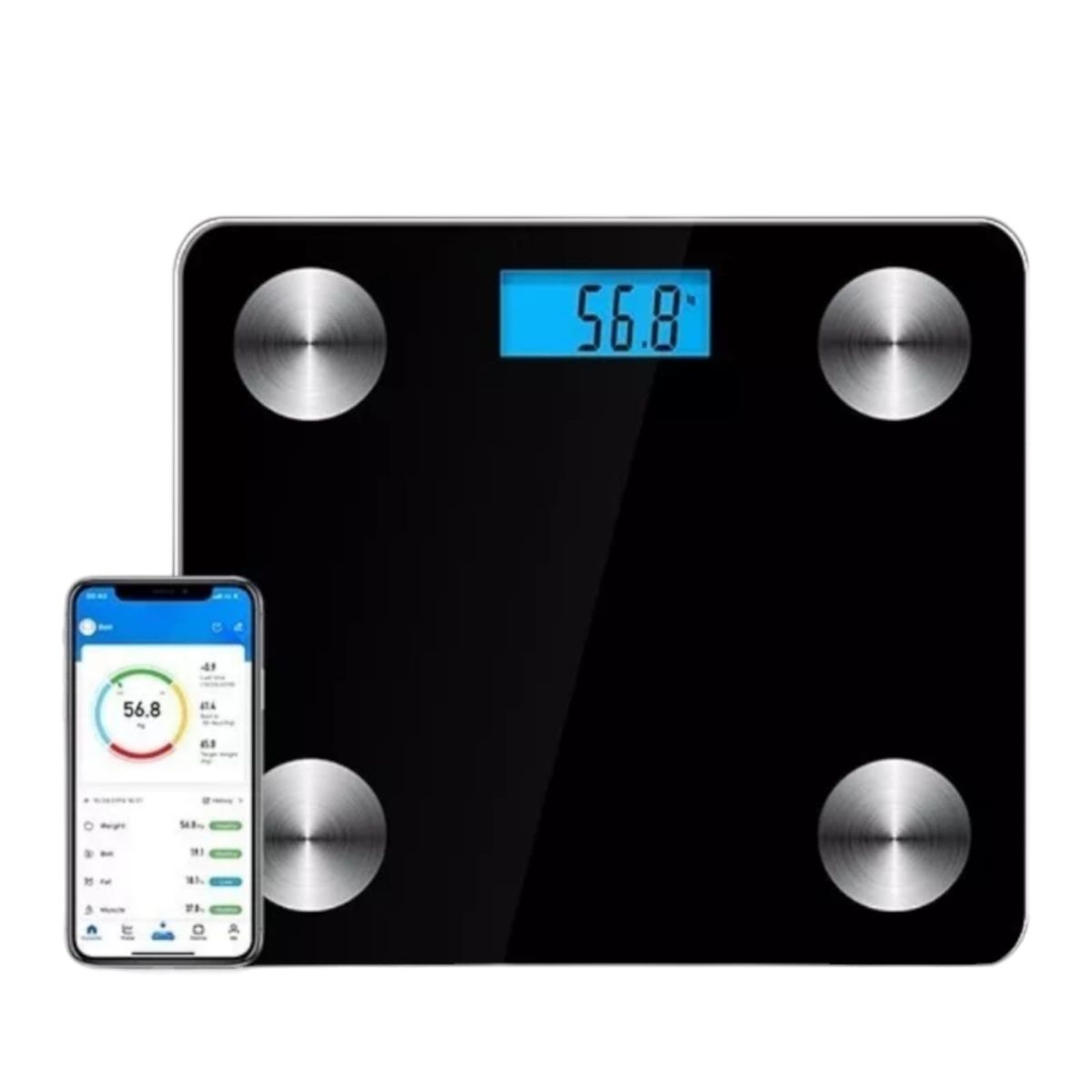 GENERICO - Báscula Digital De Grasa Corporal Con Bluetooth Inteligente