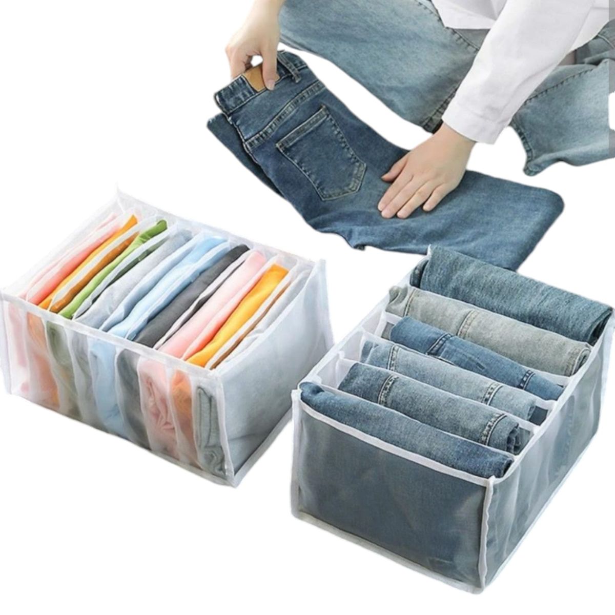 GENERICO - Organizador De Ropa Jeans Pantalones Camisas Armario