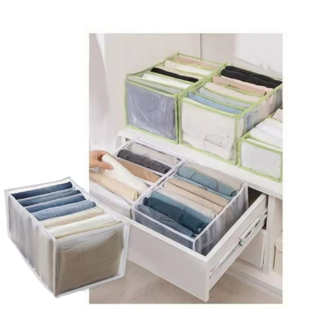 GENERICO - Organizador De Ropa Jeans Pantalones Camisas Armario