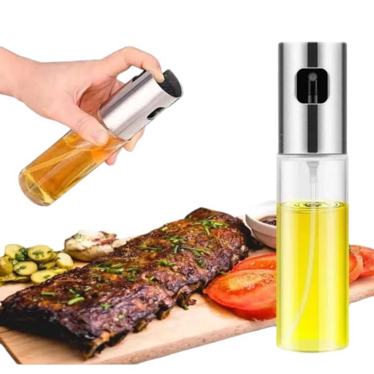 GENERICO - Rociador De Aceite Spray Vinagre Pulverizador Pack De 3