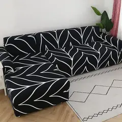 GENERICO - FUNDA TIPO L MODULAR 2 PIEZAS NEGRO LINEA BLANCA ROUSS