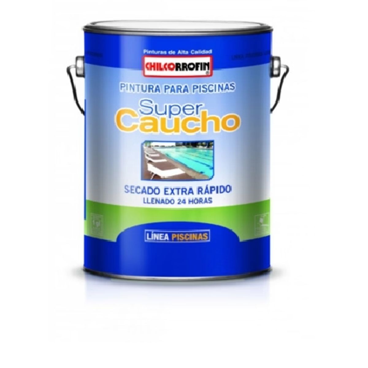 GENERICO - Pintura Para Piscina Supercaucho Chilcorrofin Azul Piscina Galon