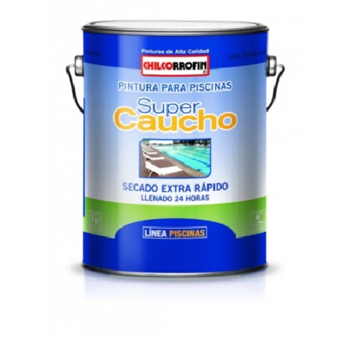 GENERICO - Pintura Para Piscina Supercaucho Chilcorrofin Azul Piscina Galon