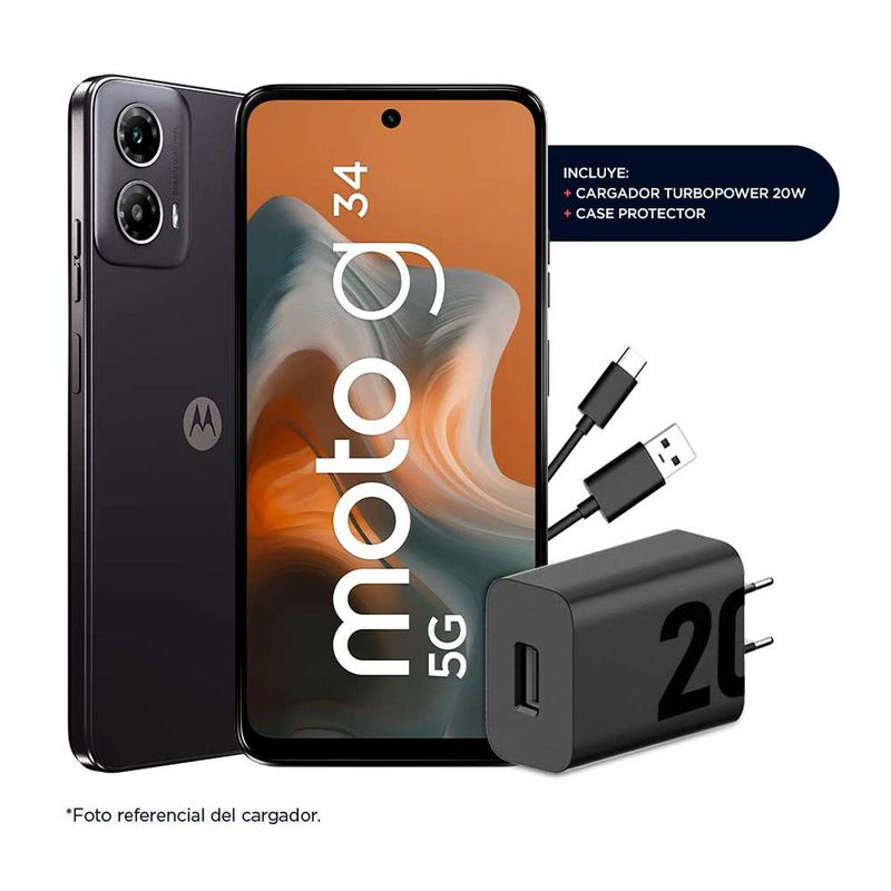 MOTOROLA - Smartphone Moto G34 256GB8GB 5G NegroLiberado