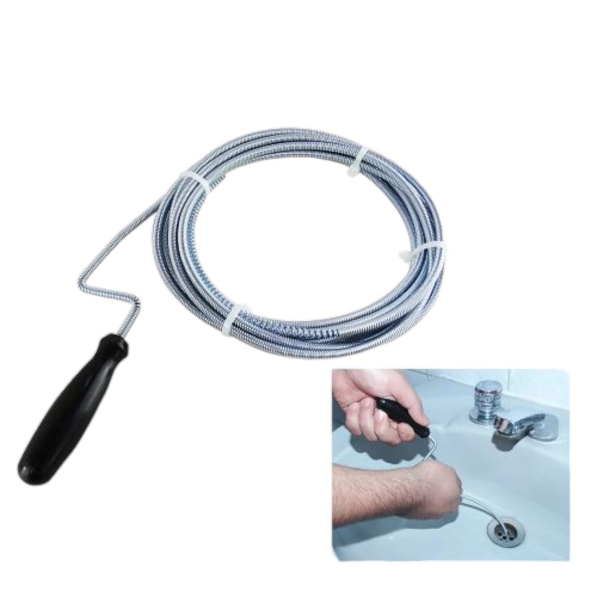 GENERICO - Llave Ganzua Laucha Destapador De Cañería 3mm Brincotoro