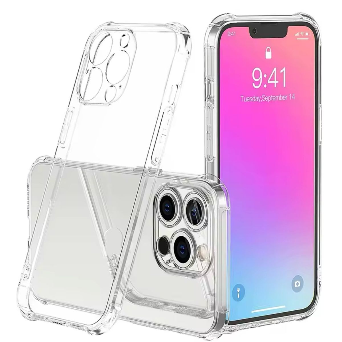 GENERICO - Carcasa Transparente Reforzada Para iPhone 16 Pro