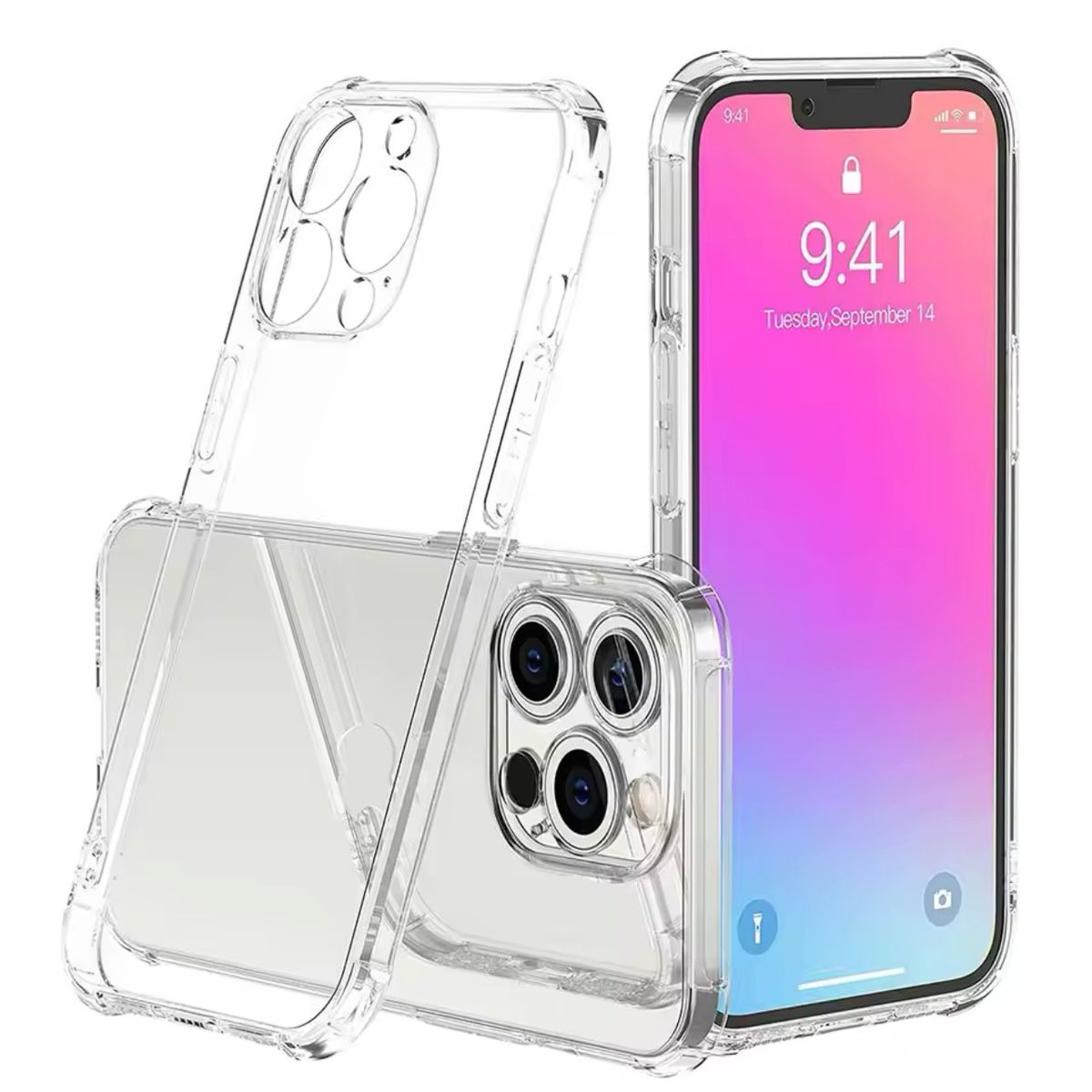 GENERICO - Carcasa Transparente Reforzada Para iPhone 16 Pro