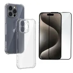 GENERICO - Carcasa Transparente Para iPhone 16 Pro Max + Lámina Vidrio