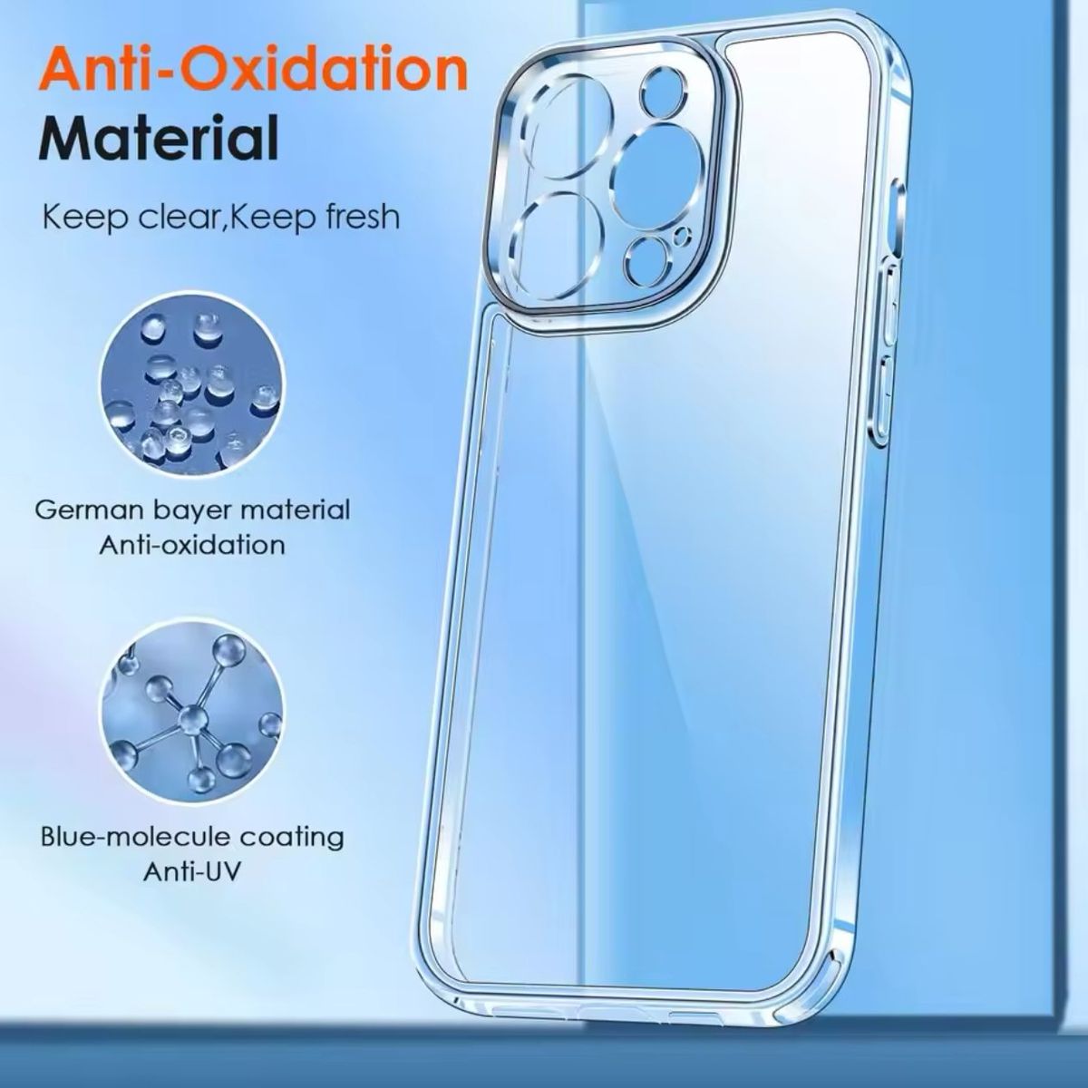 GENERICO - Carcasa Transparente Reforzada Para iPhone 16 Pro Max