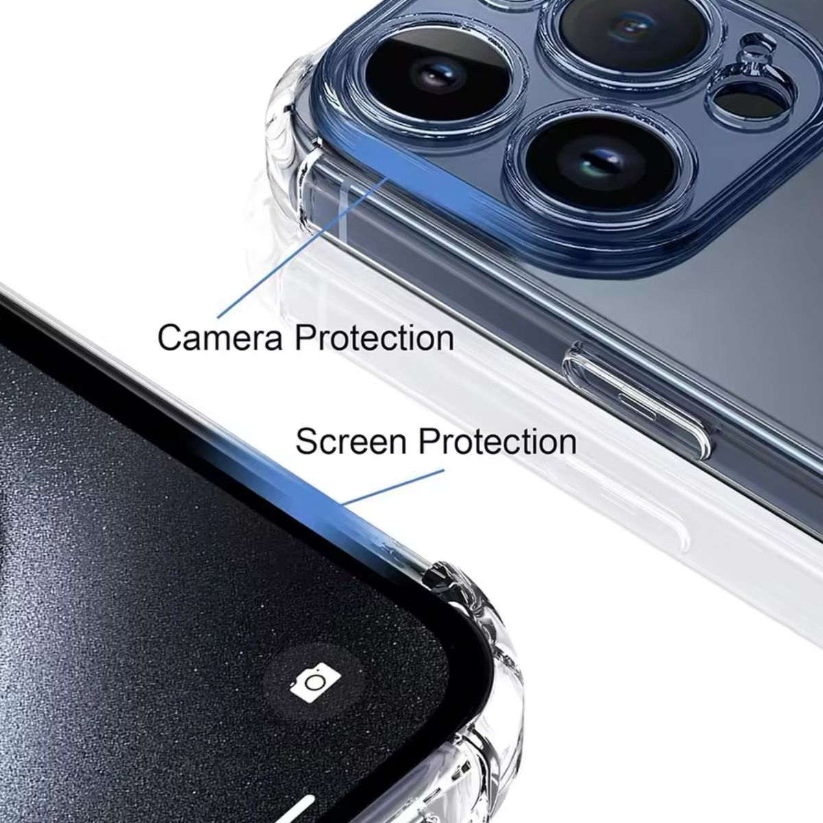 GENERICO - Carcasa Transparente Para iPhone 16 Pro + Lámina Privacidad