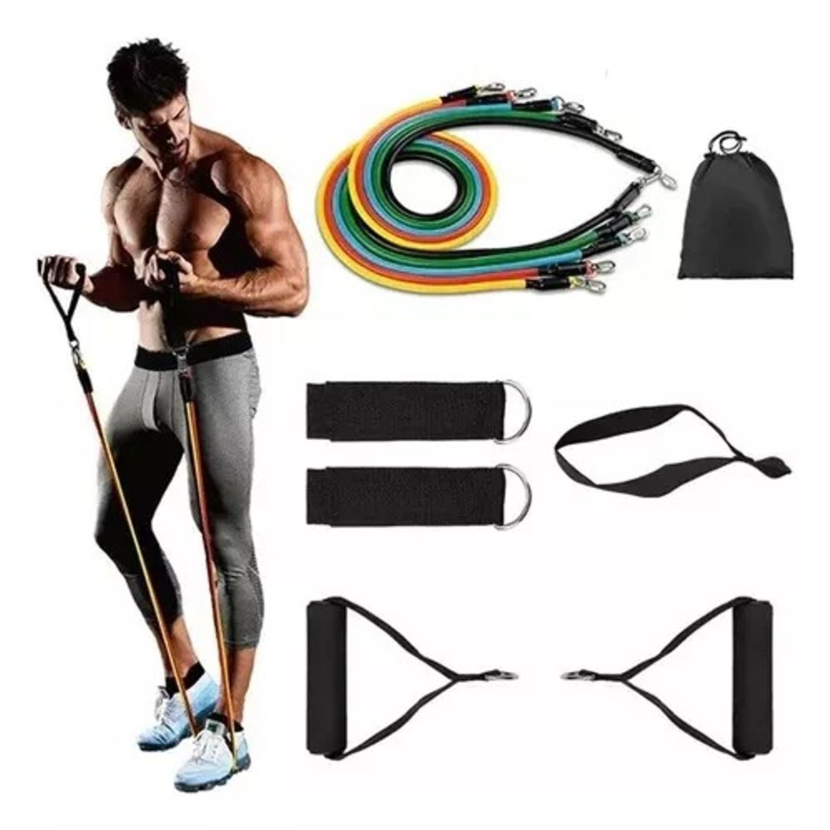 GENERICO - Bandas Elásticas De Ejercicios Resistencia Tubo Elástico