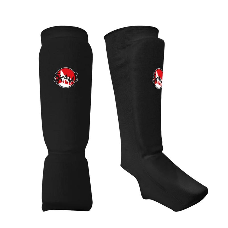 OKAMI - Canillera Con Empeinera Elasticado Taekwondo/Artes Marciales