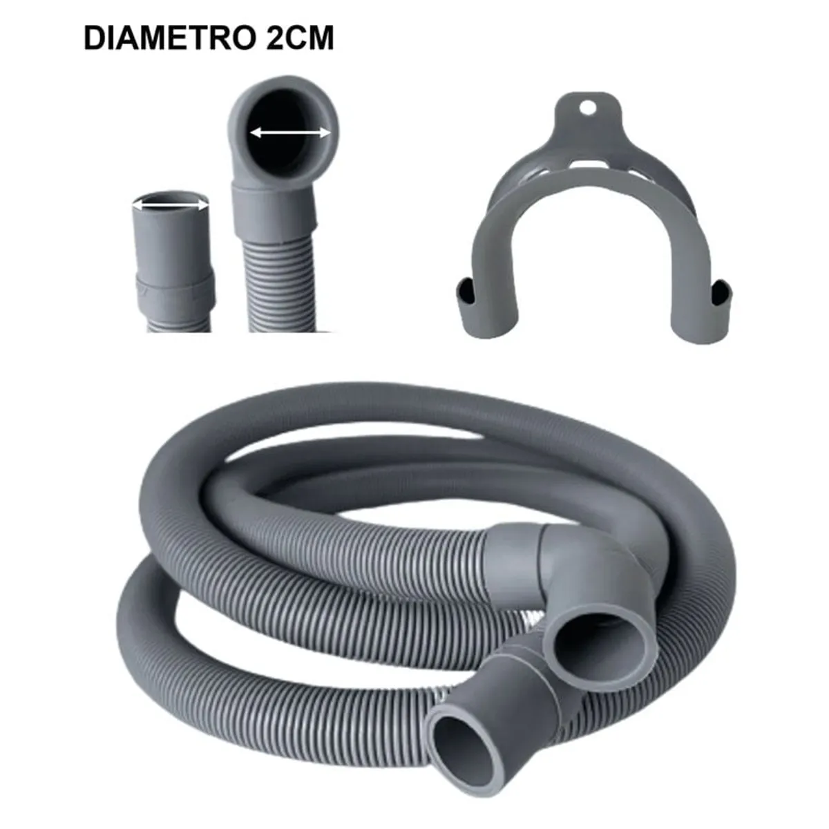 GENERICO - Manguera Desague Para Lavadoras LG / 2 Metros